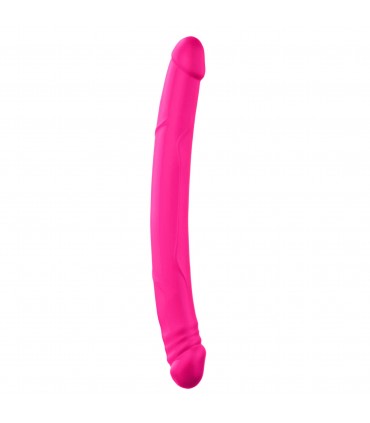 REAL DOUBLE SILICONE DILDO DOUBLE DO MAGENTA