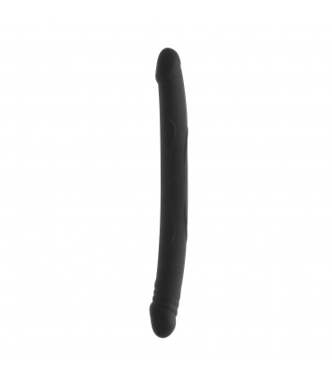 DILDO DOBLE SILICONA REAL DOUBLE DO NEGRO