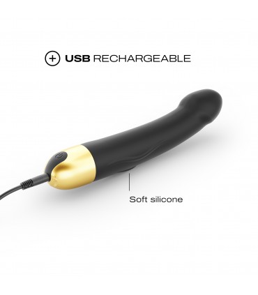 GOLDENER WIEDERAUFLADBARER VIBRATOR AUS SILIKON