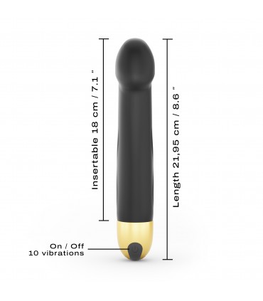 GOLDENER WIEDERAUFLADBARER VIBRATOR AUS SILIKON