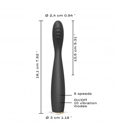 VIBRATEUR RECHARGEABLE G-SLIM NOIR