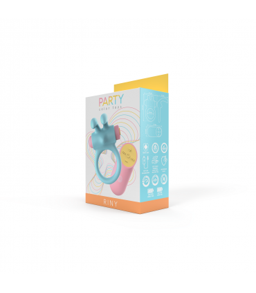 RINY VIBRATING RING W/ BLUE SILICONE USB CONTROLLER
