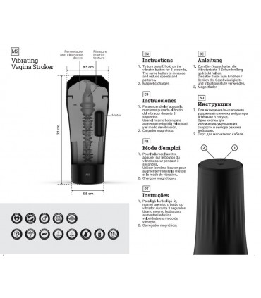 MASTURBADOR M2 VIBRADOR VAGINA USB FLESH