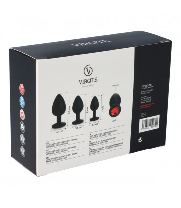 SET PLUG X3 E13 SILICONE NOIR-RUBY