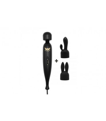 STABMASSAGER PIXEY TURBO SCHWARZ + 2 ZUBEHÖR