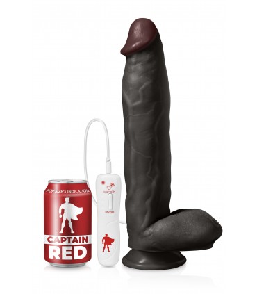 THE POWER 31 CM BLACK VIBRATING REALISTIC PENIS