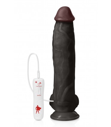 PENE REALISTA VIBRADOR NEGRO THE POWER 31 CM