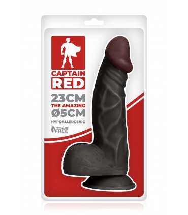 FANTASTISCHER SCHWARZER REALISTISCHER PENIS 23 CM
