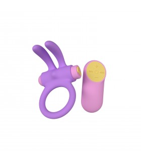 ANELLO VIBRANTE RINY CON CONTROLLER USB IN SILICONE LILLA