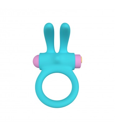 ANNEAU VIBRANT RINY AVEC CONTRÔLEUR USB EN SILICONE BLEU