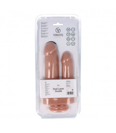 DUAL LAYER DOUBLE REALISTIC 22CM/17.5CM R30