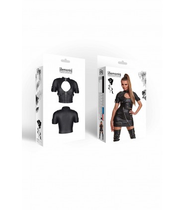 ENRICA TOP CON CREMALLERA NEGRO ESTILO MILITAR L