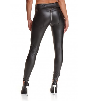 MADDALENA SCHWARZE LEGGINGS MIT REISSVERSCHLUSS M