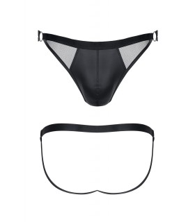 SUSPENSORIO WETLOOK CON REJILLA NEGRO XL