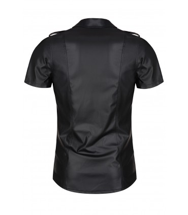 LUCA CAMISA WETLOOK CON CORCHETES NEGRA XL