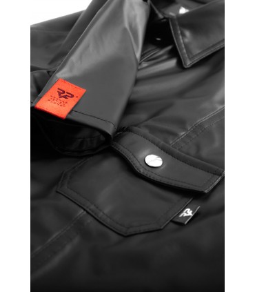 LUCA CAMISA WETLOOK CON CORCHETES NEGRA XL