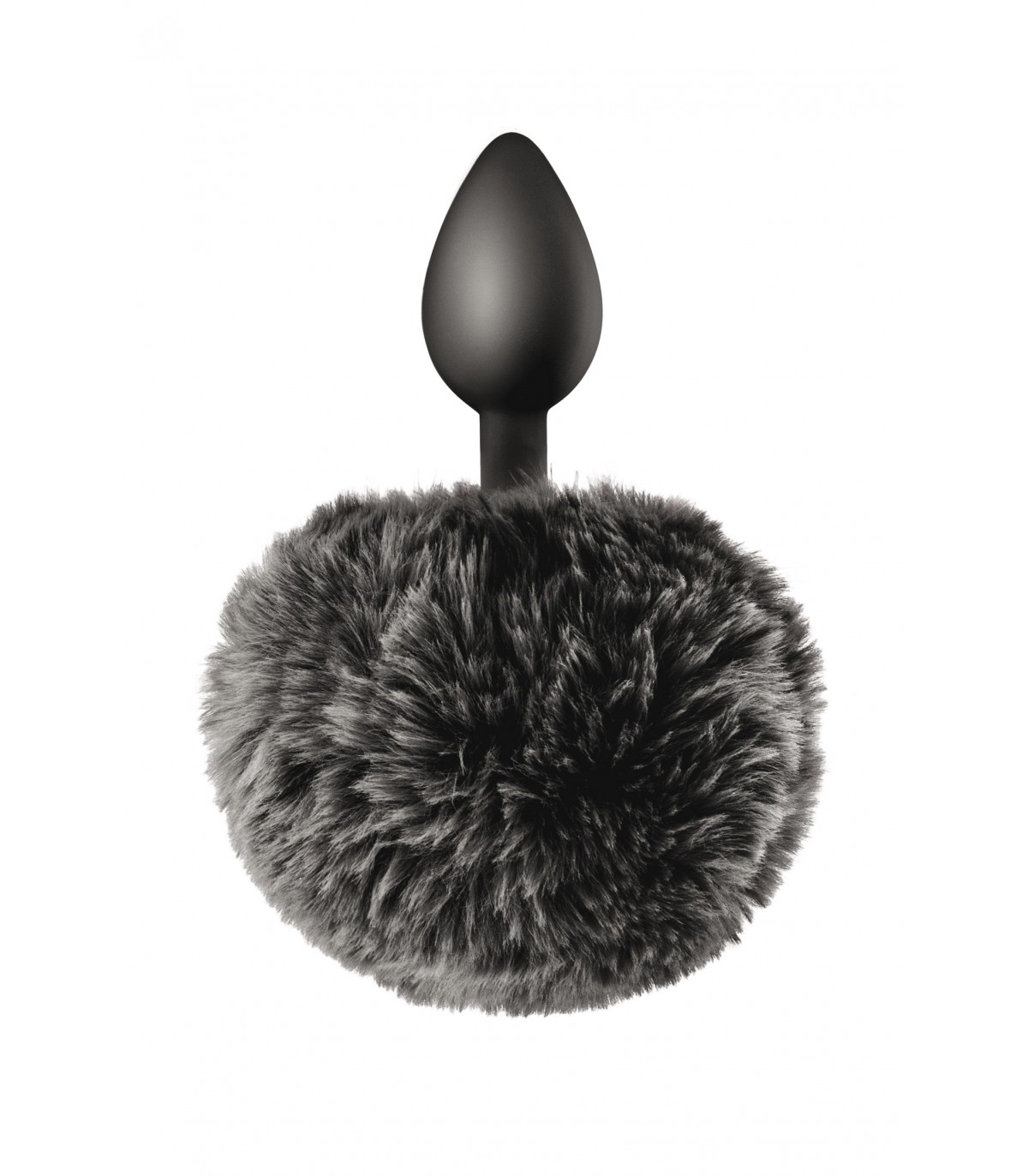 PLUG SILICONA POMPÓN NEGRO