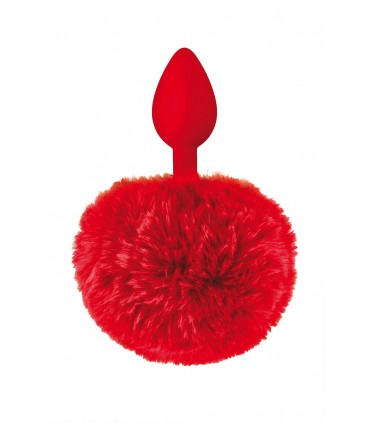 PLUG SILICONA POMPÓN ROJO