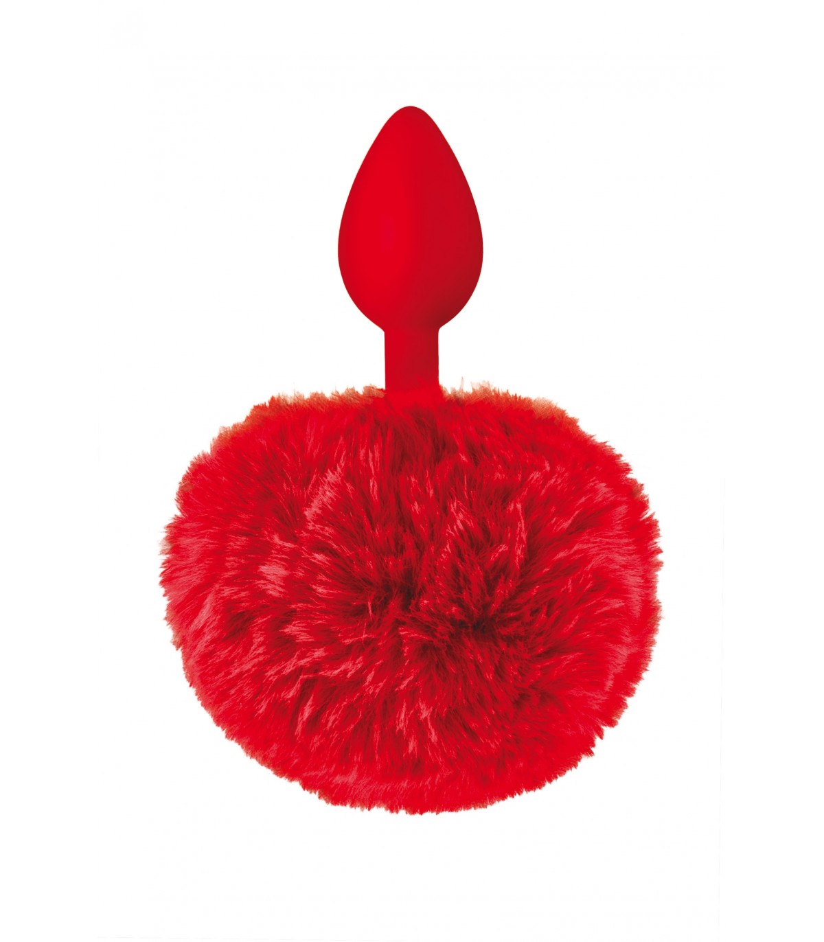 PLUG SILICONA POMPÓN ROJO