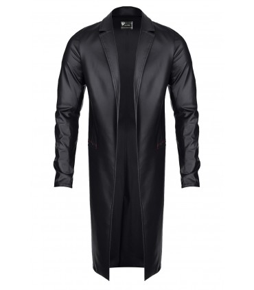 SERGIO WETLOOK TRENCHCOAT SCHWARZ L