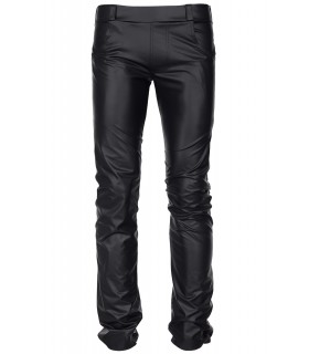 VITTORIO WETLOOK-HOSE MIT TASCHEN SCHWARZ M
