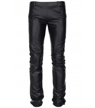 VITTORIO WETLOOK-HOSE MIT TASCHEN SCHWARZ XL