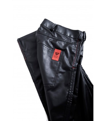 VITTORIO WETLOOK-HOSE MIT TASCHEN SCHWARZ XL