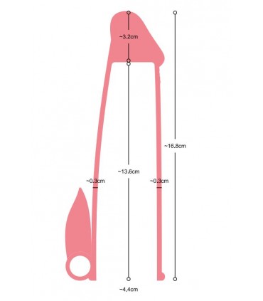 FUNDA PENE REALÍSTICA S4 FLESH 20 CM C/ VIBRACIÓN