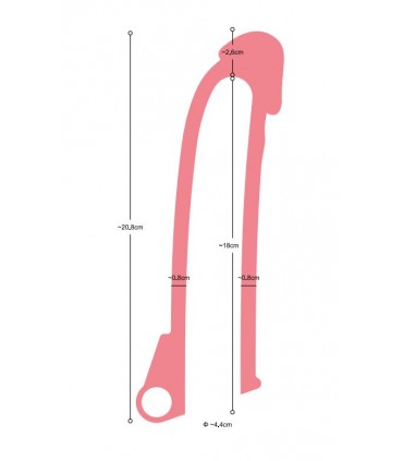FUNDA PENE REALÍSTICA S7 FLESH 21 CM C/ VIBRACIÓN