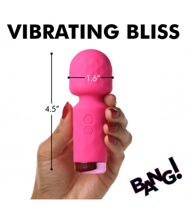 MINI BAGUETTE DE MASSAGE RECHARGEABLE EN SILICONE ROSE