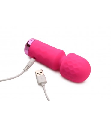 MINI BAGUETTE DE MASSAGE RECHARGEABLE EN SILICONE ROSE