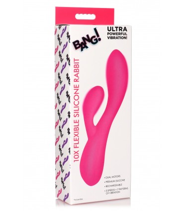VIBRATORE FLESSIBILE IN SILICONE RICARICABILE ROSA