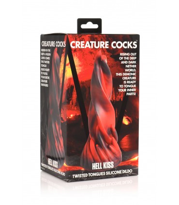 GODE EN SILICONE À LANGUES TORDUES HELL KISS