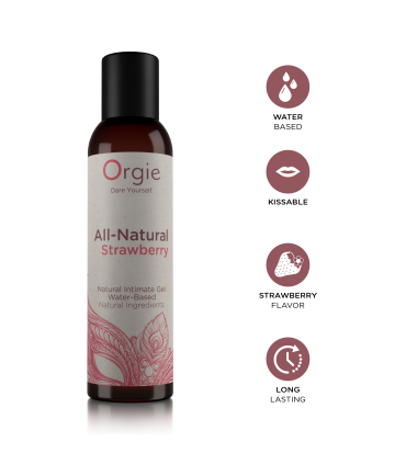 LUBRIFICANTE NATURALE A BASE ACQUA DI FRAGOLA 150 ML