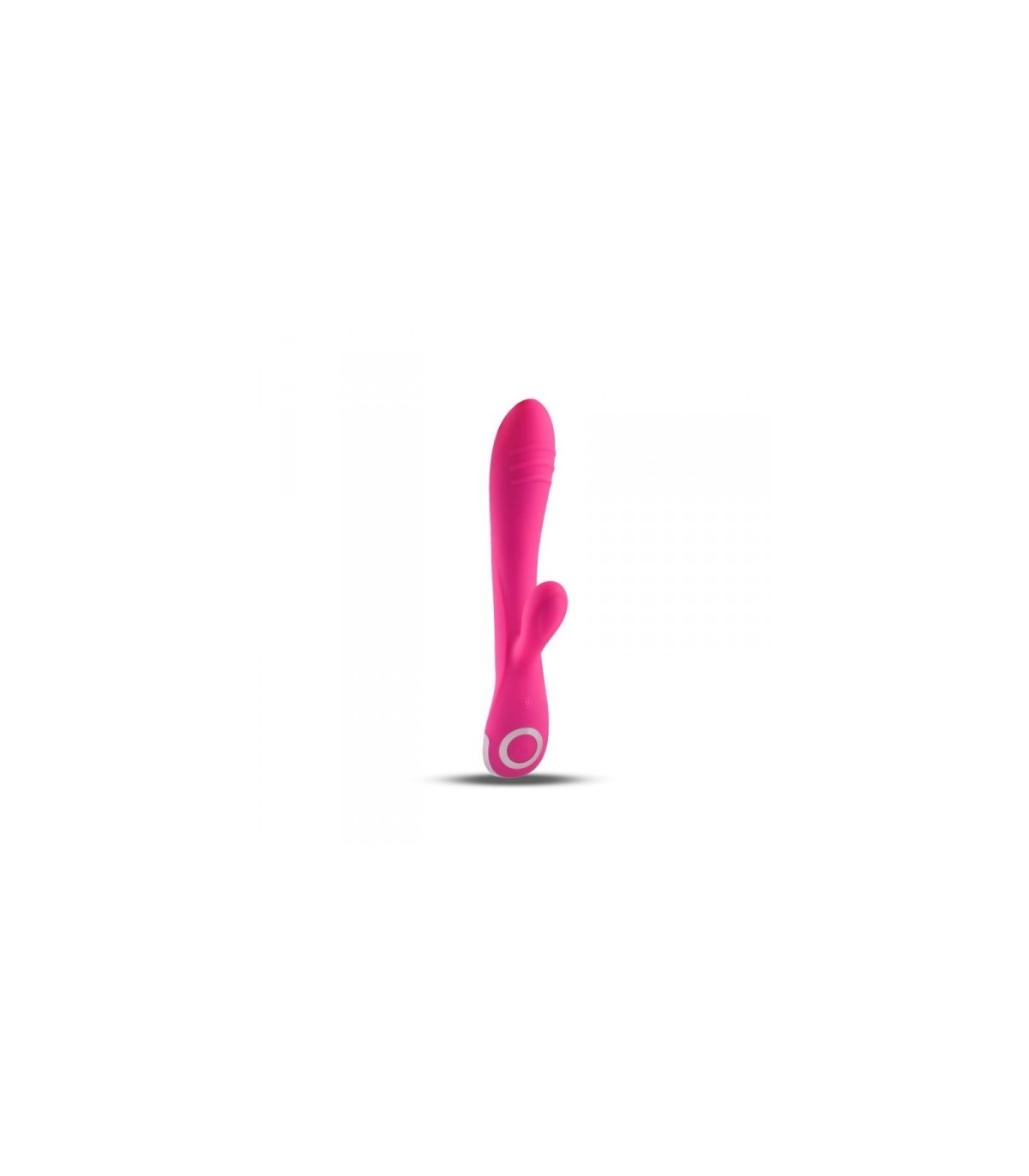 VIBRADOR SILICONA C/ ESTIMULADOR RECARGABLE ROSA