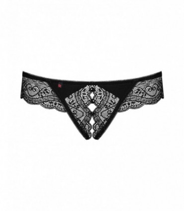 MIAMOR CROTCHLESS THONG BLACK 2XL/3XL