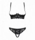 LETICA 2-PCS CUPLESS SET BLACK  S/M