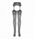 GARTER STOCKINGS S500 BLACK   S/M/L
