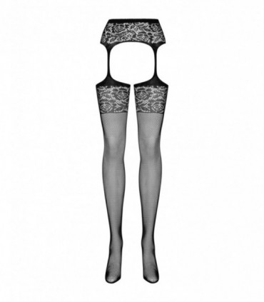 GARTER STOCKINGS S500 BLACK   S/M/L