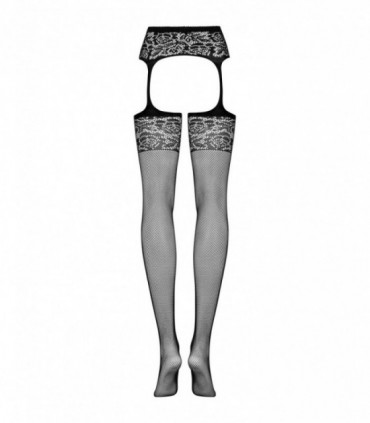GARTER STOCKINGS S500 BLACK   S/M/L