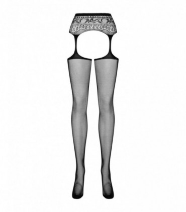 GARTER STOCKINGS S307 BLACK  S/M/L