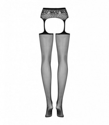 GARTER STOCKINGS S307 BLACK  S/M/L