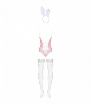 BUNNY SUIT 4-PCS COSTUME PINK L/XL