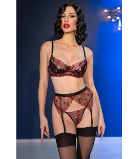 CR4694 SET 4 PIEZAS ROJO/NEGRO S