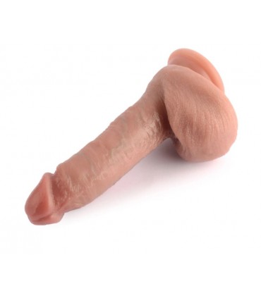 REALISTISCHER PENIS AUS SILIKON MIT DOPPELTER DICHTE, 18,3 CM
