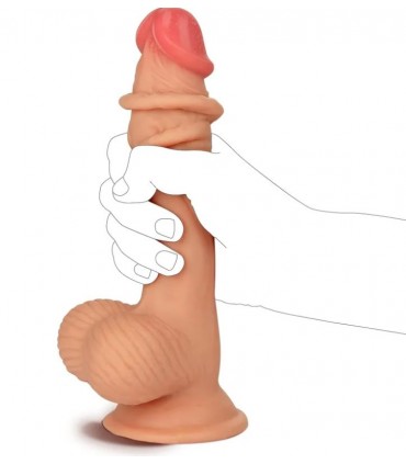 REALISTISCHER PENIS-GLEITER, FLEISCH DOPPELTER DICHTE, 17'8 CM