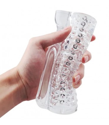 MASTURBADOR ICE GIRL ESTRÍADO C/ VIBRACIÓN CLARO