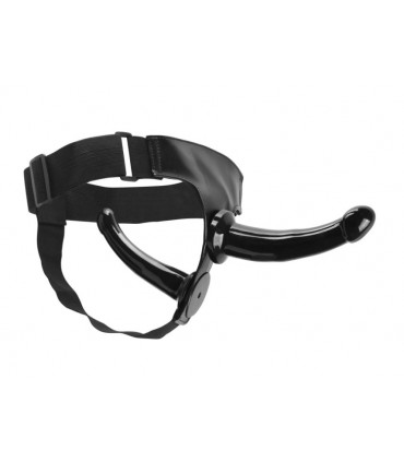 BLACK MAGIC DOPPEL-STRAP-ON-GURT 17'8 CM SCHWARZ
