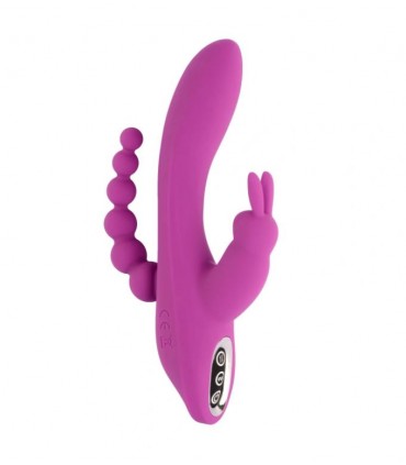 LILA VIBRATOR MIT DREIFACHEM VERGNÜGEN