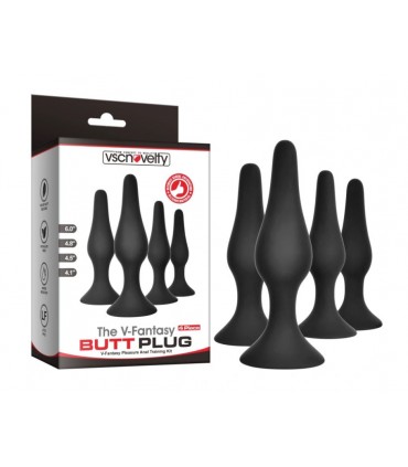 KIT ANAL X 4 SILICONA V-FANTASY NEGRO